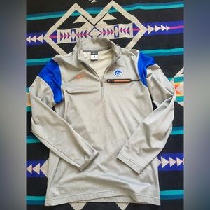 Boise State University Nike Dry Fit 1/4 zip pullover mens size small